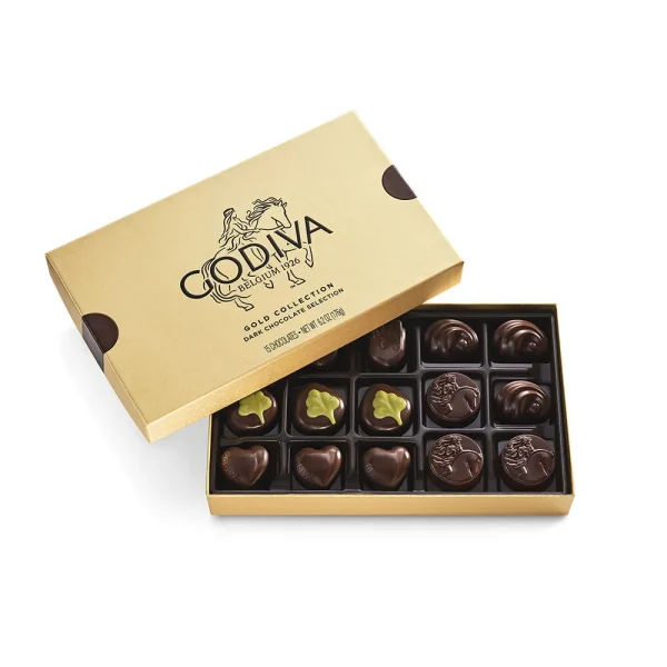 Dark Chocolate Gold Gift Box, 15pc.