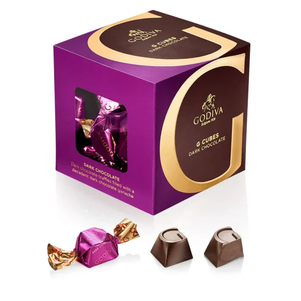 Classic Dark Chocolate G Cube Box, 22 pcs.