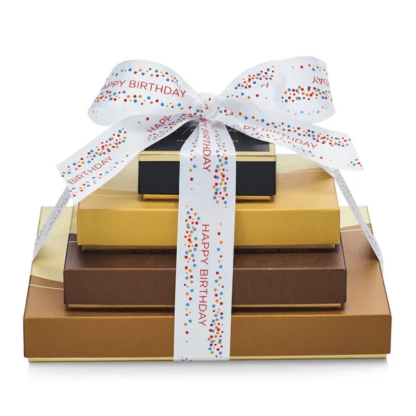 Sweet Surprise Gift Tower, Happy Birthday Ribbon