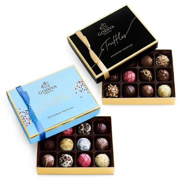 Signature Truffles Gift Box, 12 pc. & Patisserie Dessert Truffles Gift Box, 12 pc.