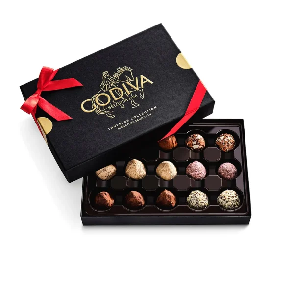 Signature Truffles Gift Box, Red Ribbon
