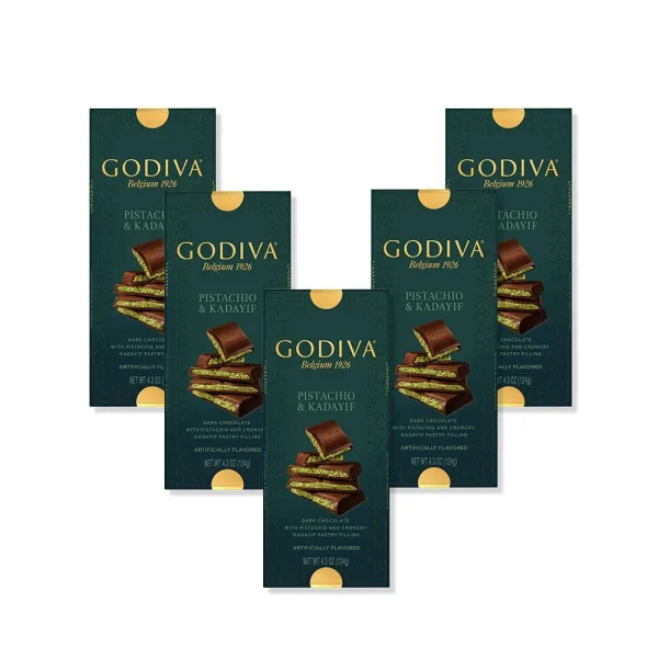 Pistachio & Kadayif Dark Chocolate Bar, Set of 5