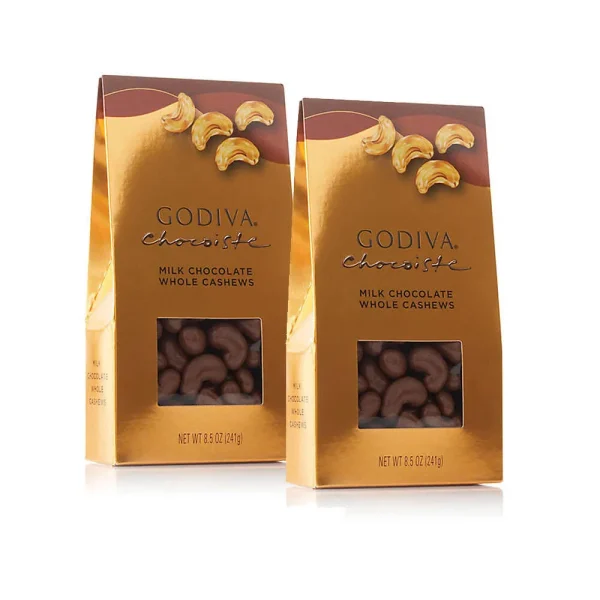 Milk Chocolate Covered Whole Cashews, Set Of 2, 8.5 oz. each