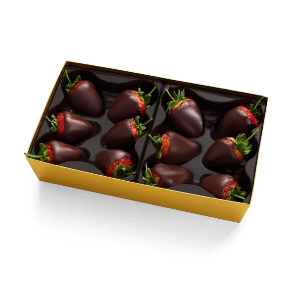 Dark Chocolate Covered Strawberries, Dozen