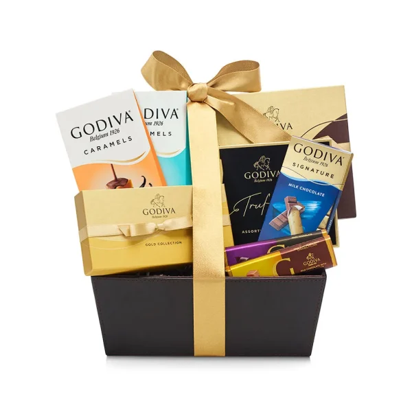 Pure Bliss Chocolate Gift Basket, Classic Ribbon