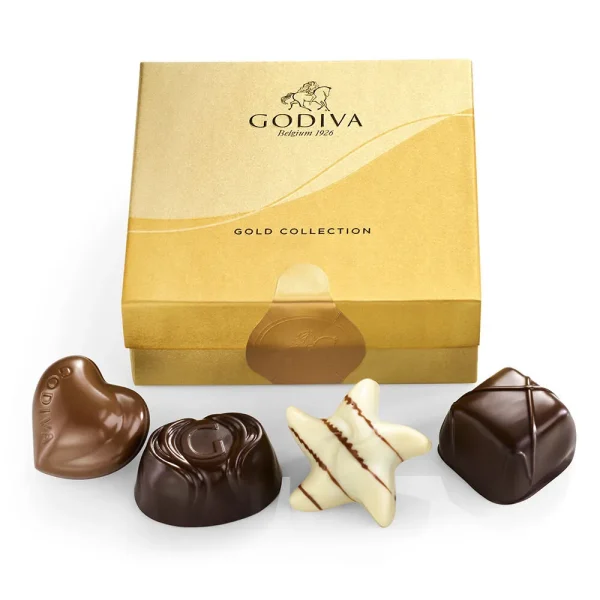 Assorted Chocolate Gold Favor, 4 pc.